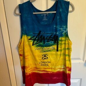 Stussy Tie Dye World Tour Tank, L